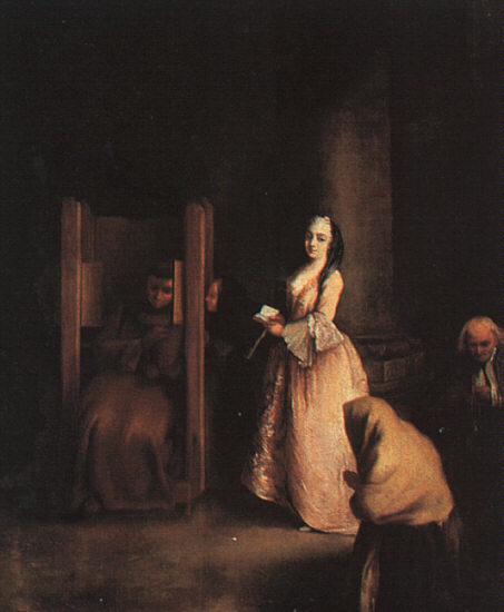 Pietro Longhi The Confession Sweden oil painting art